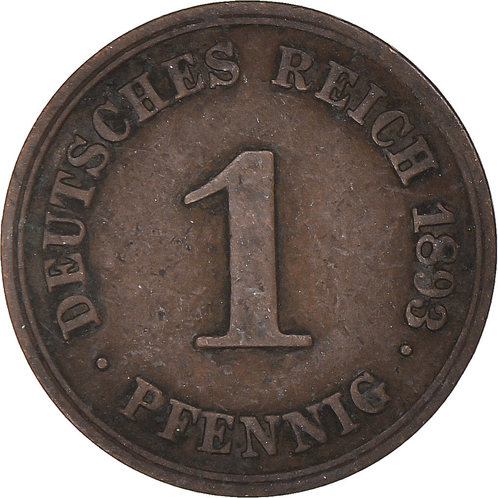 Moneda, Alemania, Pfennig, 1893
