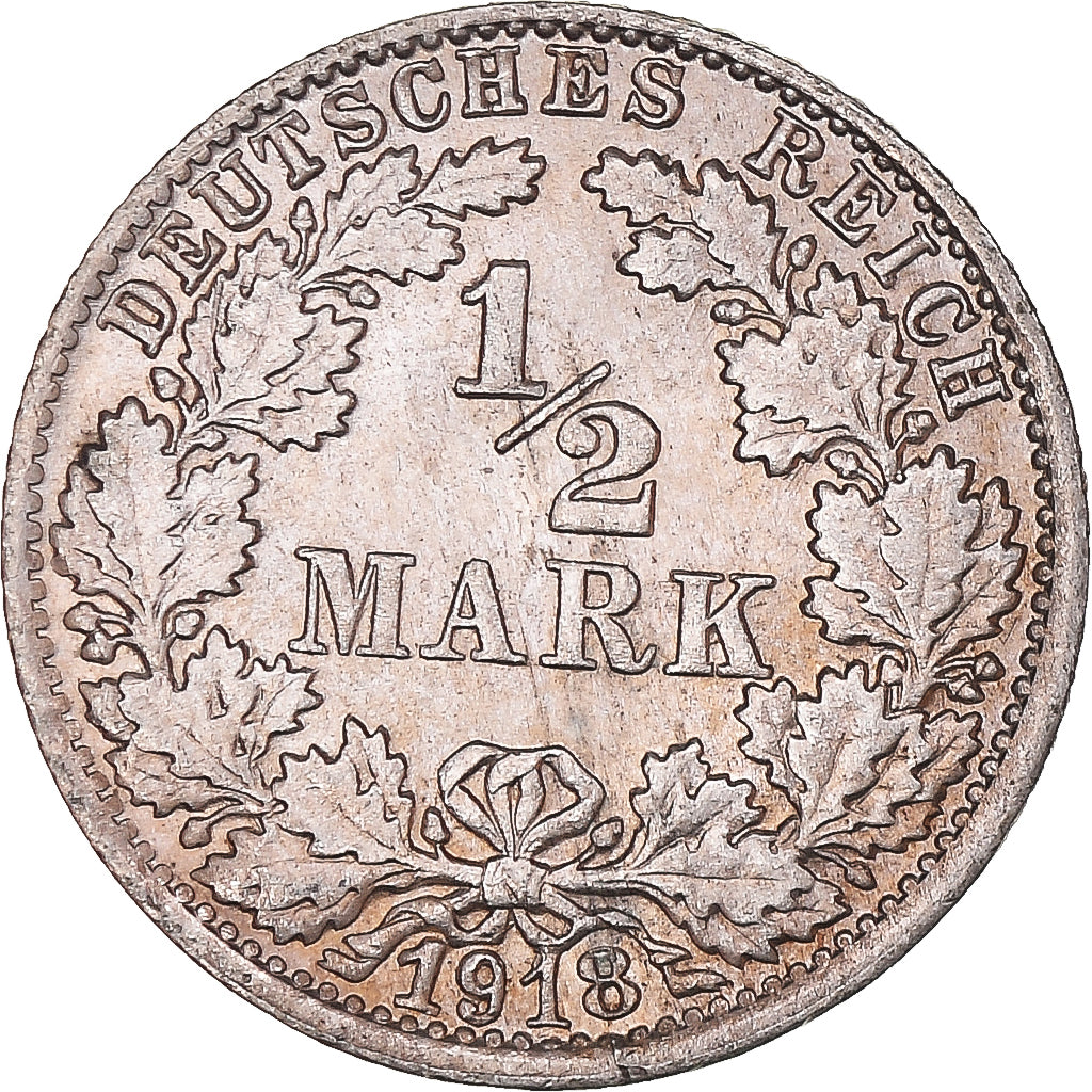 Coin, Germany, 1/2 Mark, 1918