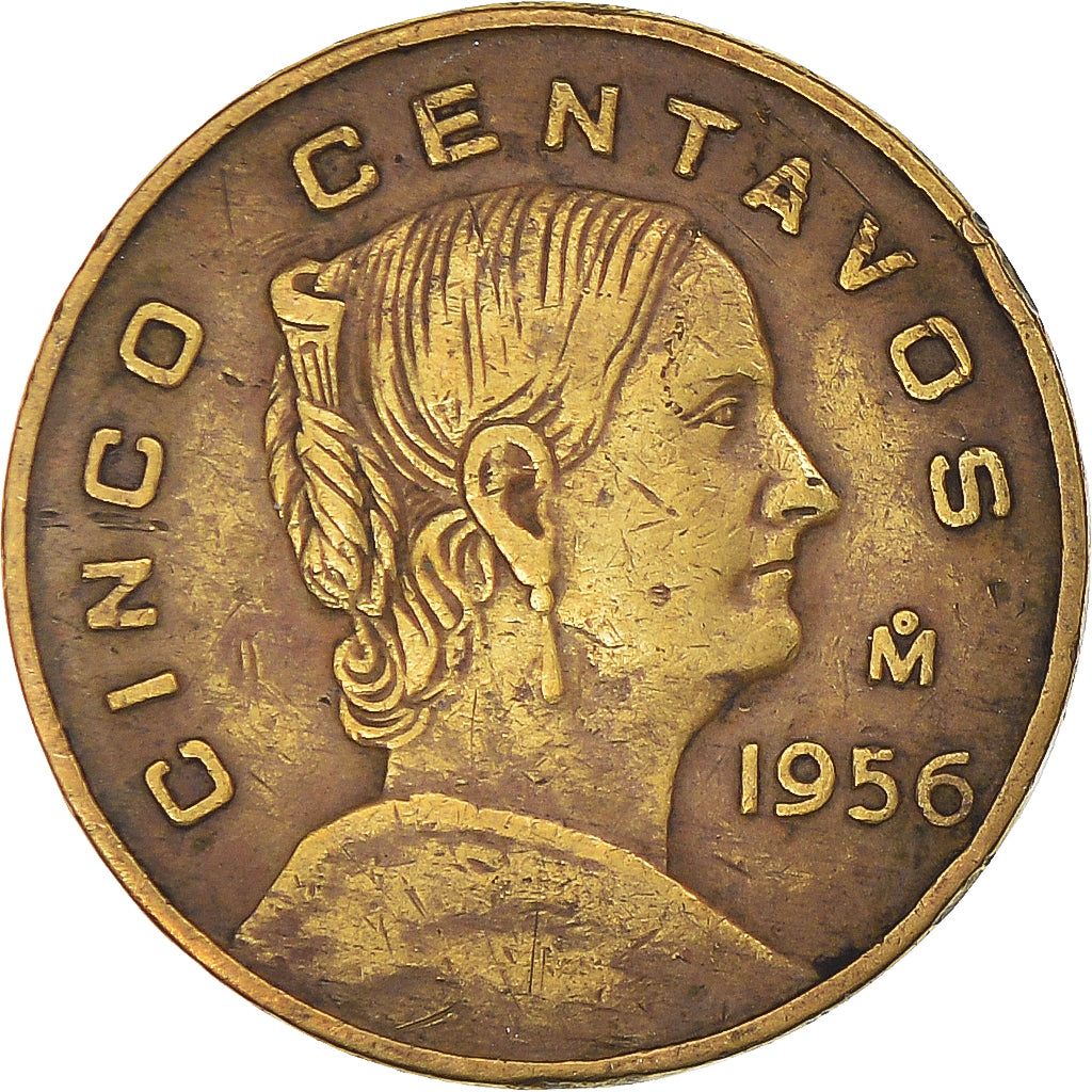 Münze, Mexiko, 5 Centavos, 1956