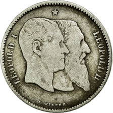 Coin, Belgium, Leopold II, Franc, 1880, F(12-15), Silver, KM:38