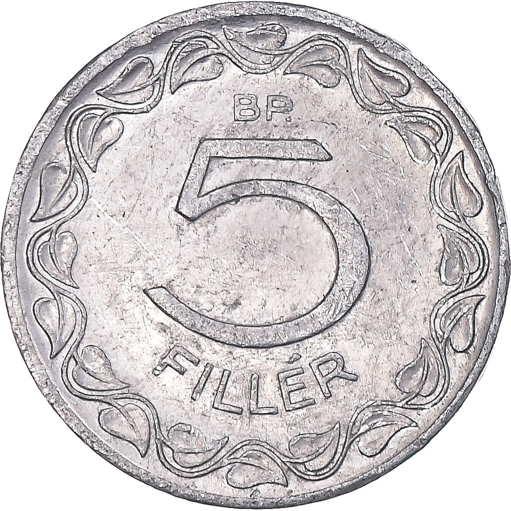 Moeda, Hungria, 5 Filler, 1971