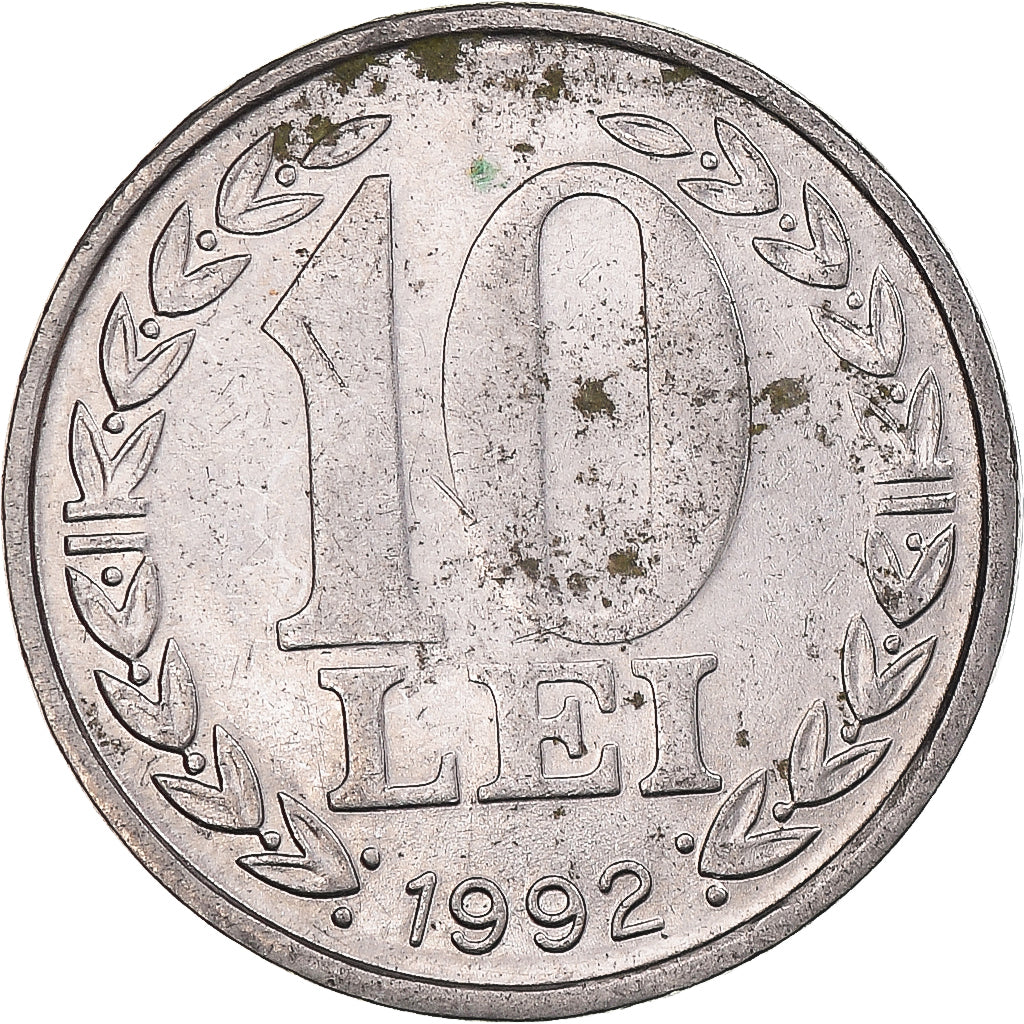 Monnaie, Roumanie, 10 Lei, 1992