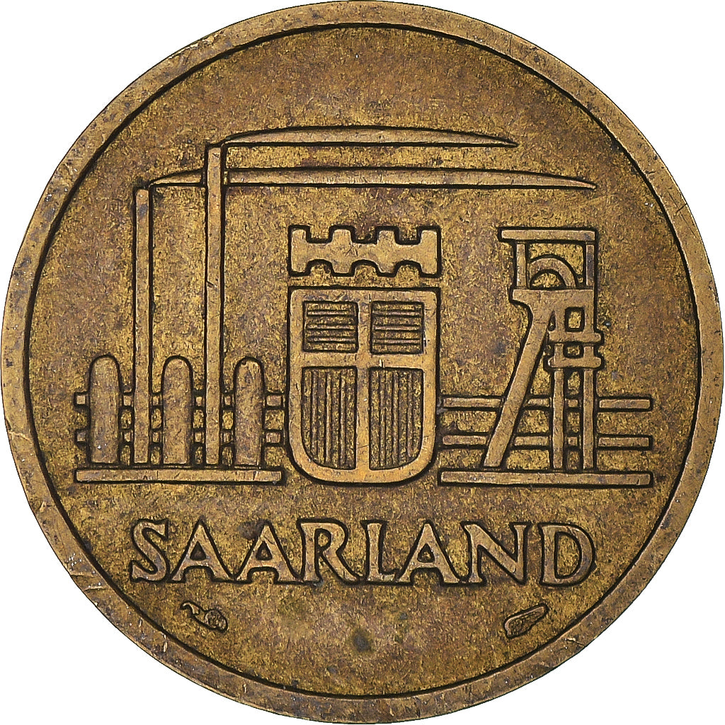 Moeda, SARRE, 20 Franken, 1954