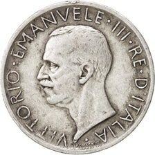 Italy, Vittorio Emanuele III, 5 Lire, 1927, Rome, EF(40-45), Silver, KM:67.2