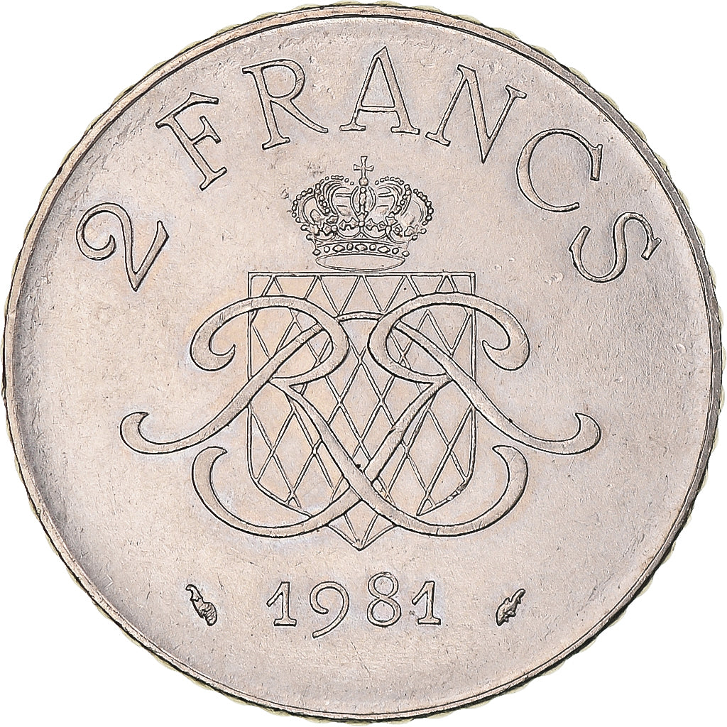 Coin, Monaco, 2 Francs, 1981