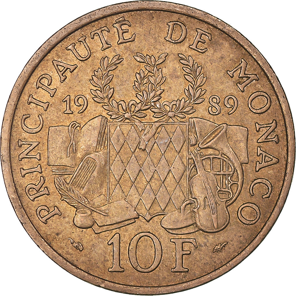 Moeda, Mónaco, 10 Francs, 1989