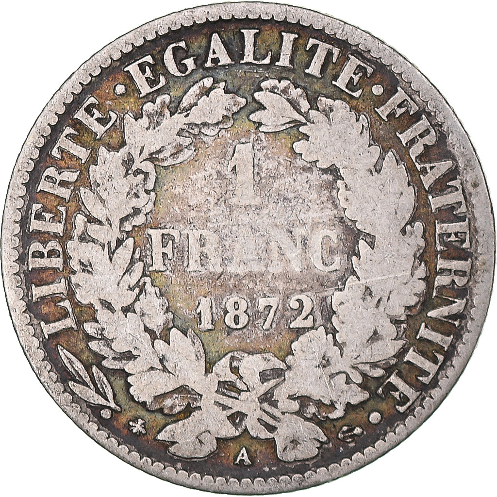 Coin, France, Franc, 1872