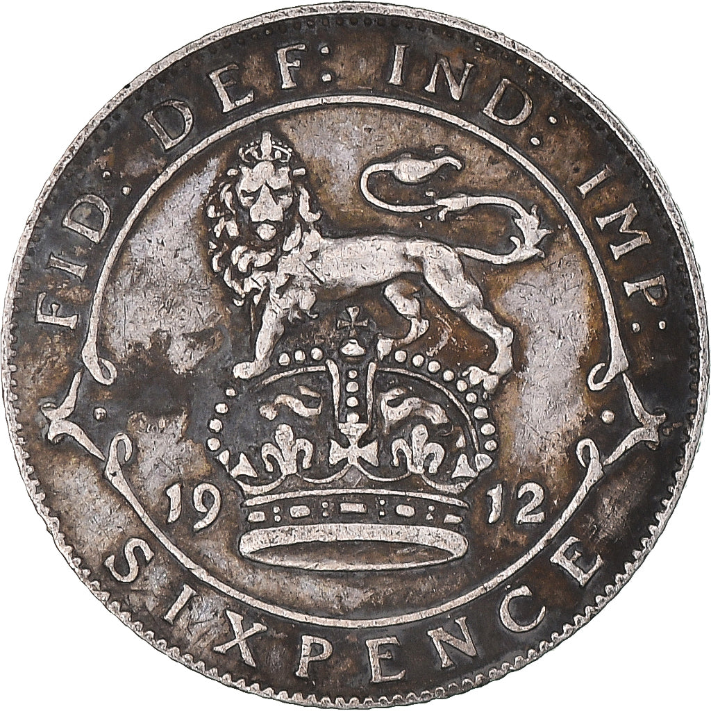 Coin, Great Britain, 6 Pence, 1912