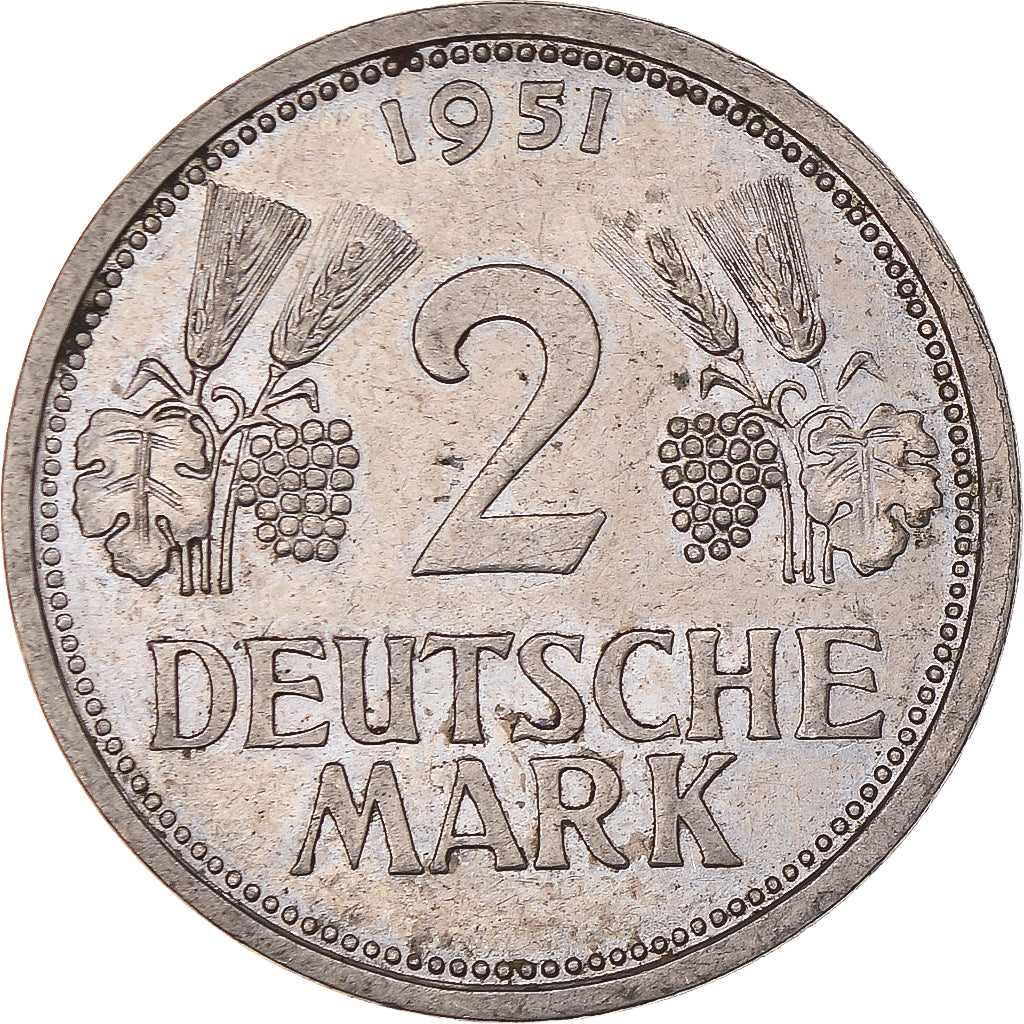 Moneta, Germania, 2 Mark, 1951