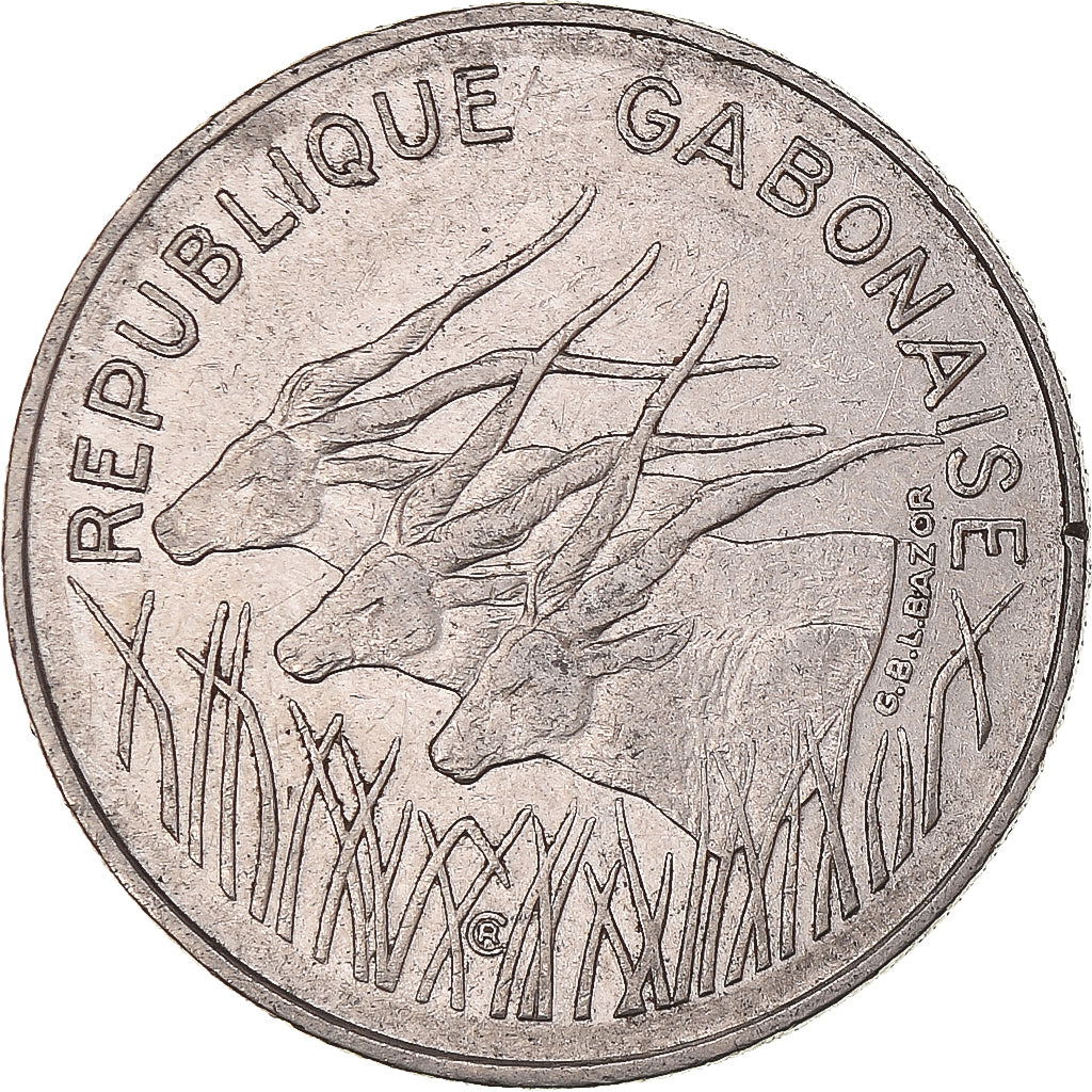 Coin, Gabon, 100 Francs, 1971