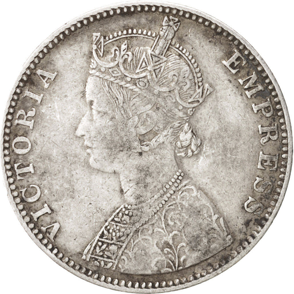INDIA-BRITISH, Victoria, Rupee, 1901, EF(40-45), Silver, KM:492