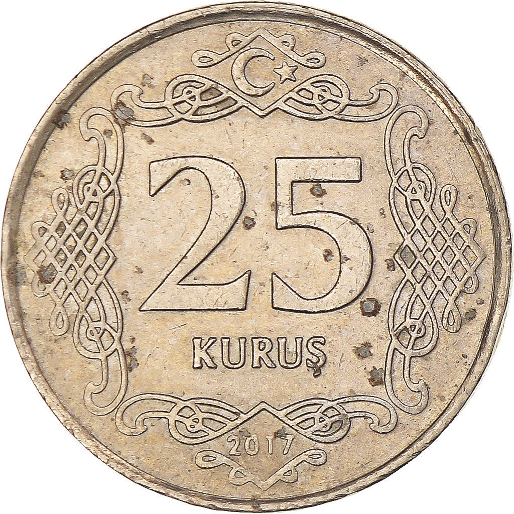 Moneta, Turchia, 25 Kurus, 2017