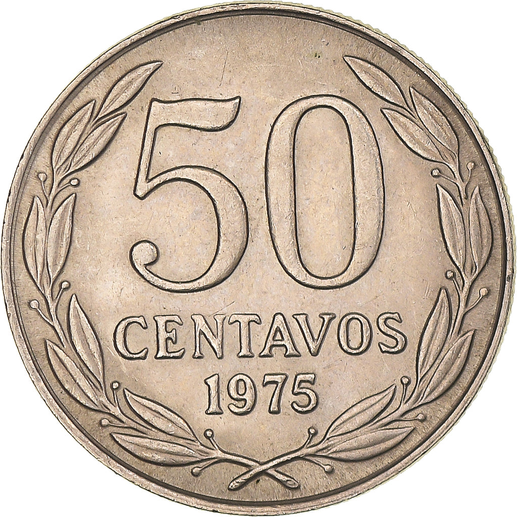 Monnaie, Chili, 50 Centavos, 1975
