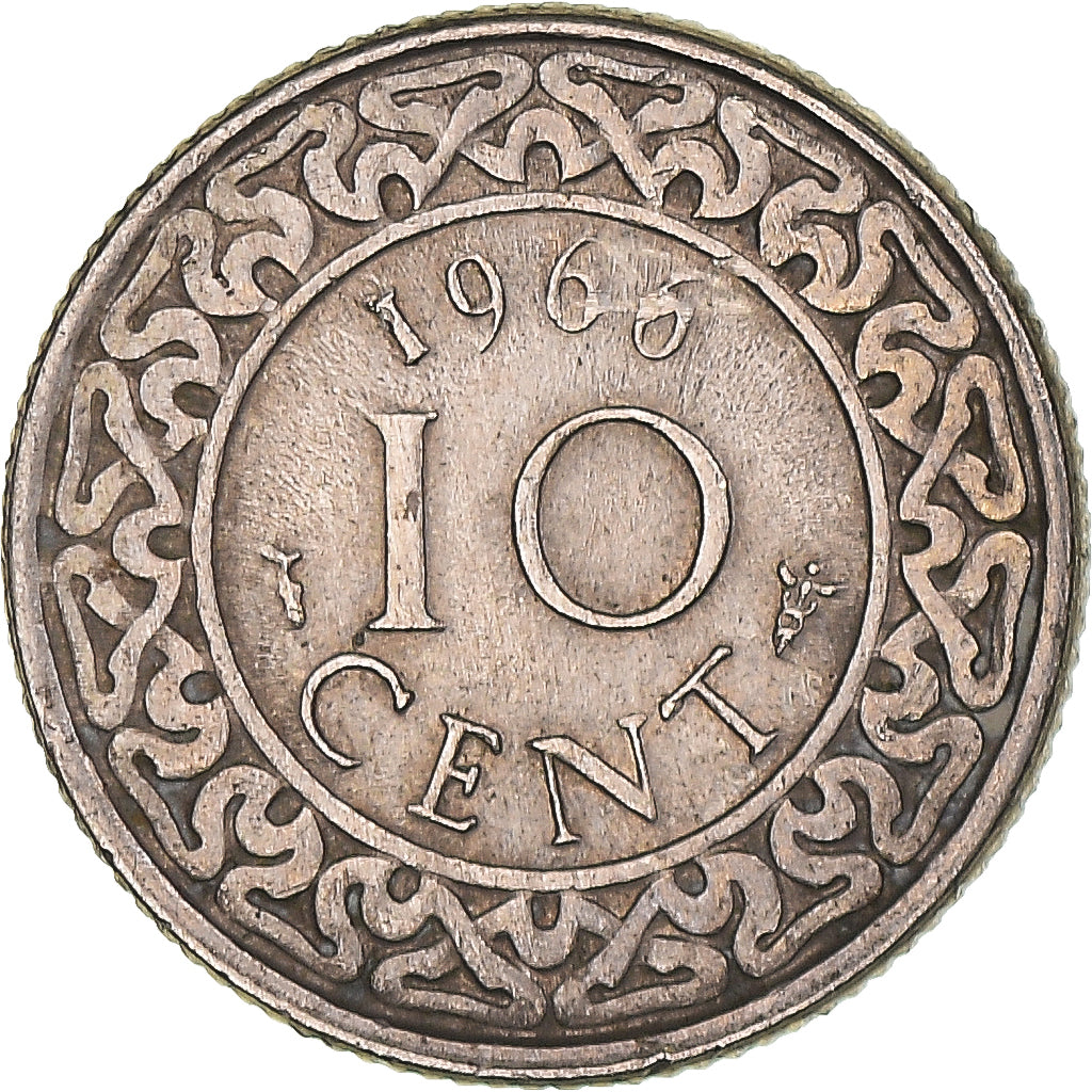 Coin, Surinam, 10 Cents, 1966