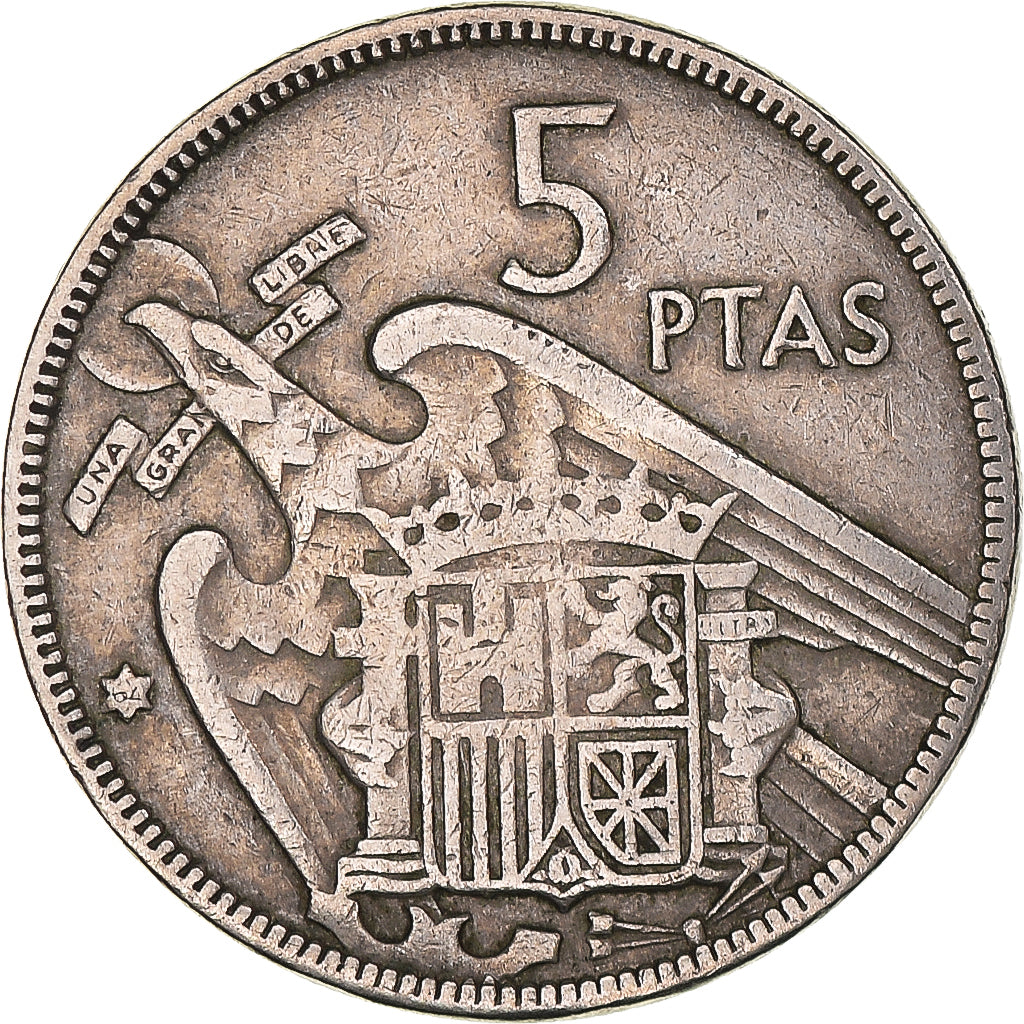 Monnaie, Espagne, 5 Pesetas, 1964
