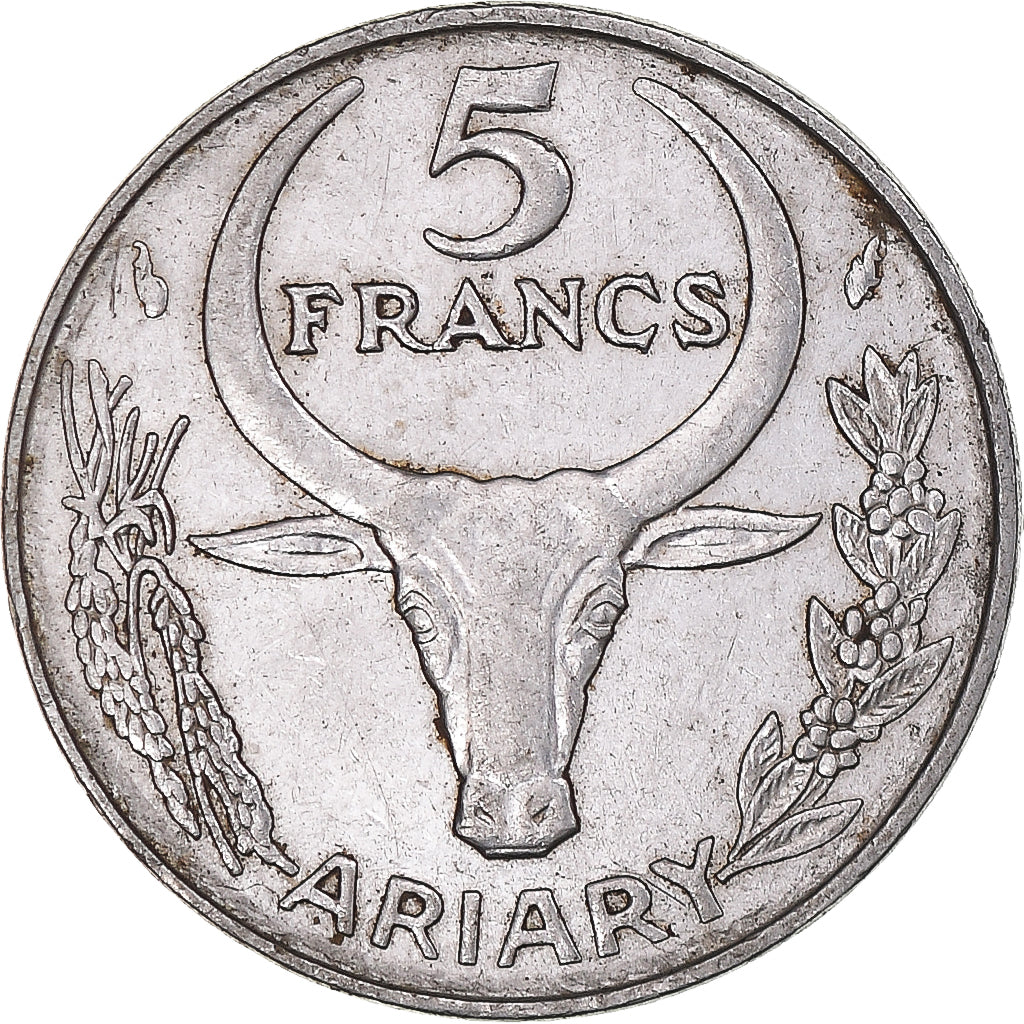 Monnaie, Madagascar, 5 Francs, Ariary, 1980