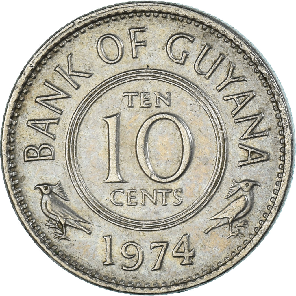 Coin, Guyana, 10 Cents, 1974