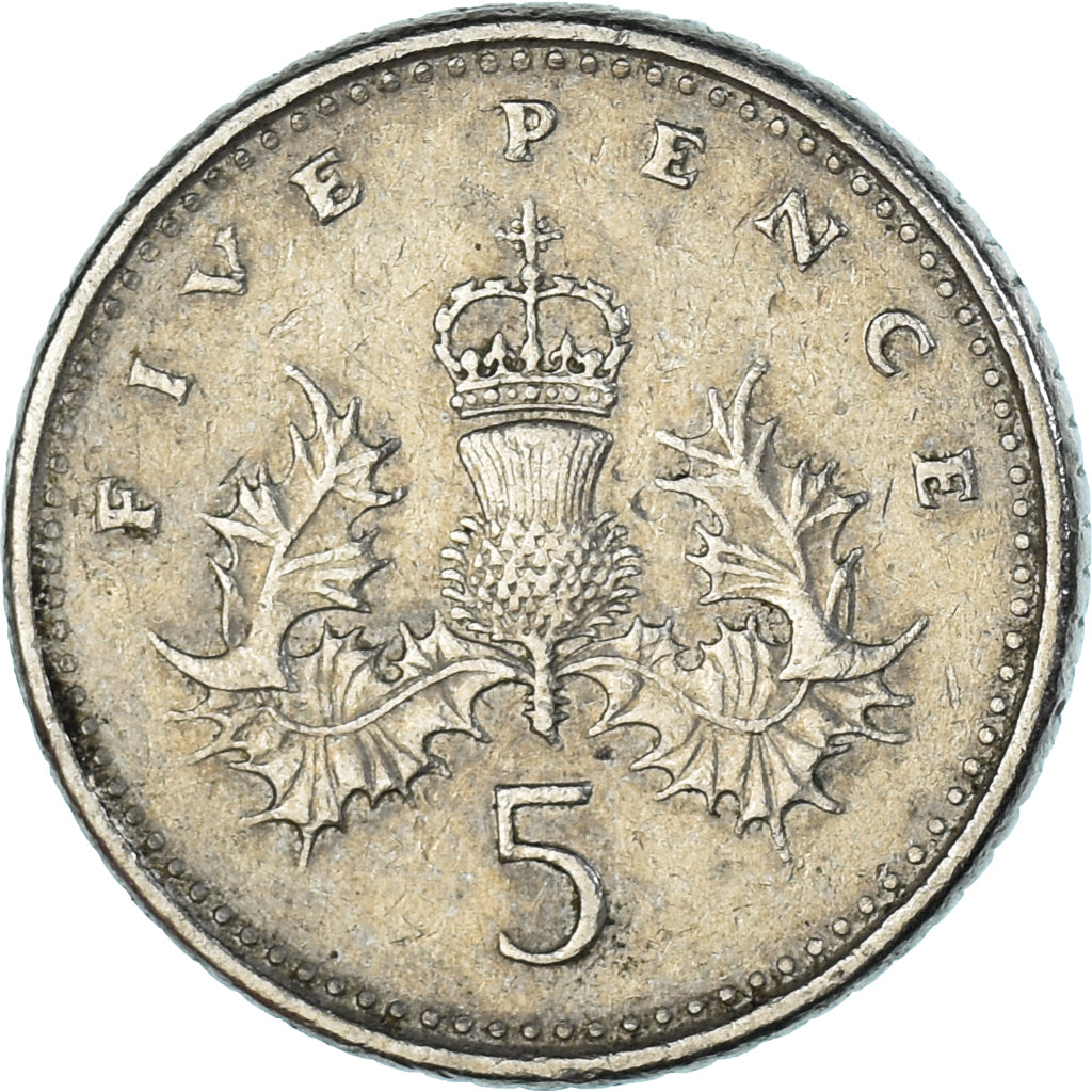 Coin, United Kingdom, 5 Pence, Undated