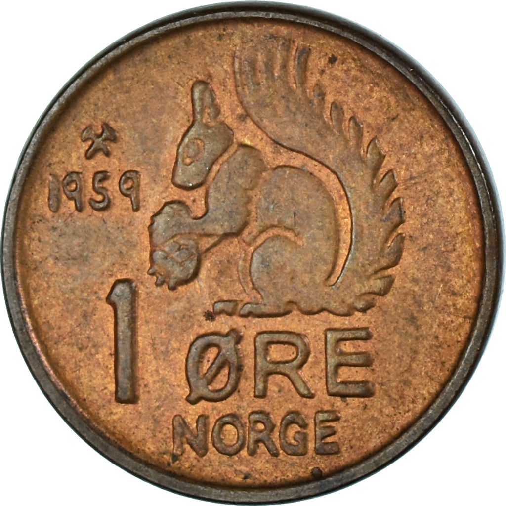 Münze, Norwegen, Ore, 1959