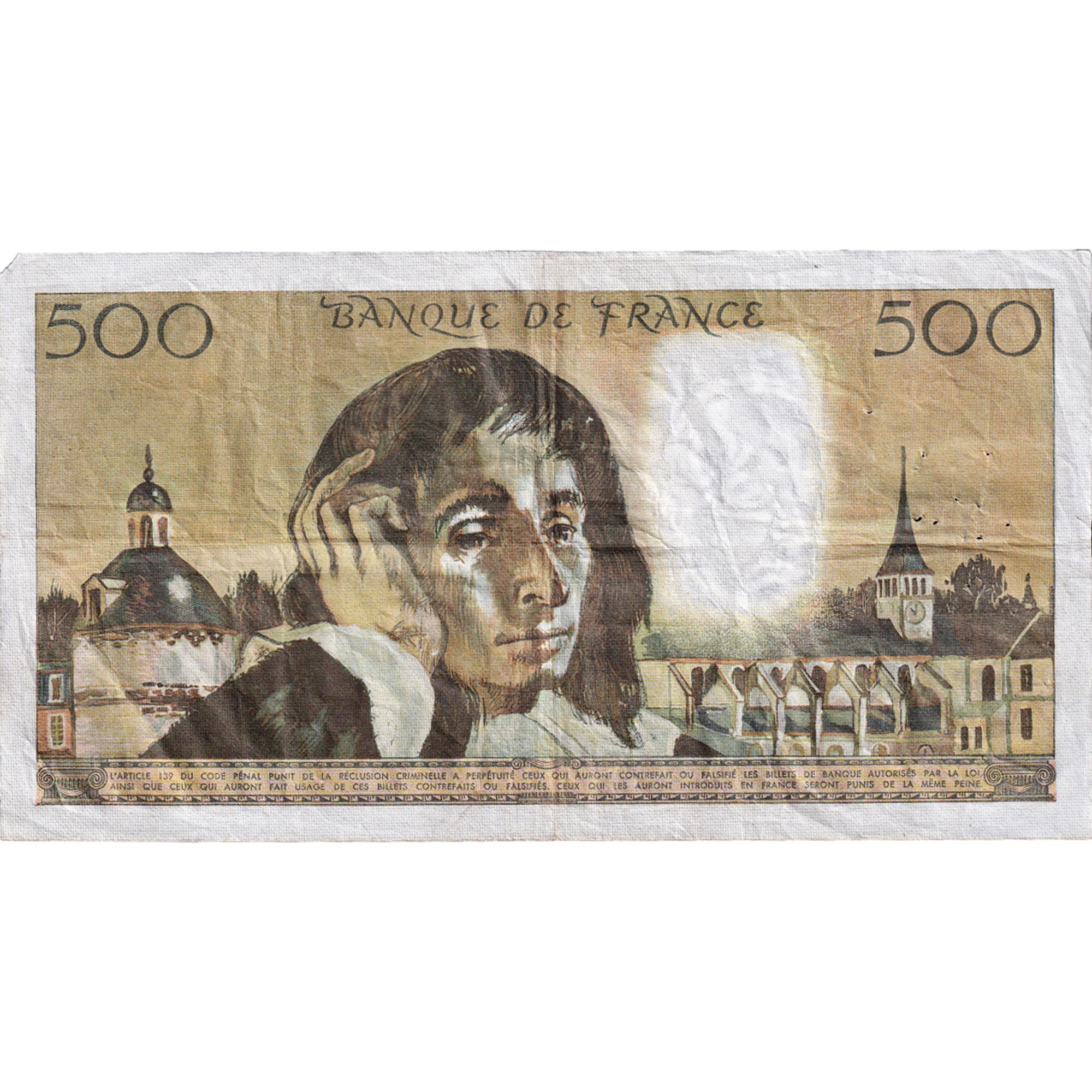 France, 500 Francs, Pascal, 1973, X.30, VF(30-35), Fayette:71.9