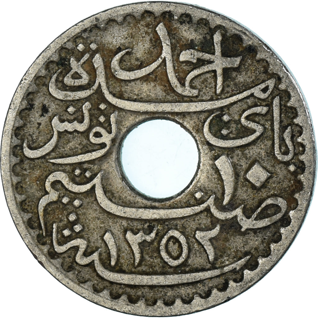 Munten, Tunisië, 10 Centimes, 1933