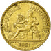 Moneta, Francia, Chambre de commerce, Franc, 1921, Paris, BB+, Alluminio-bronzo
