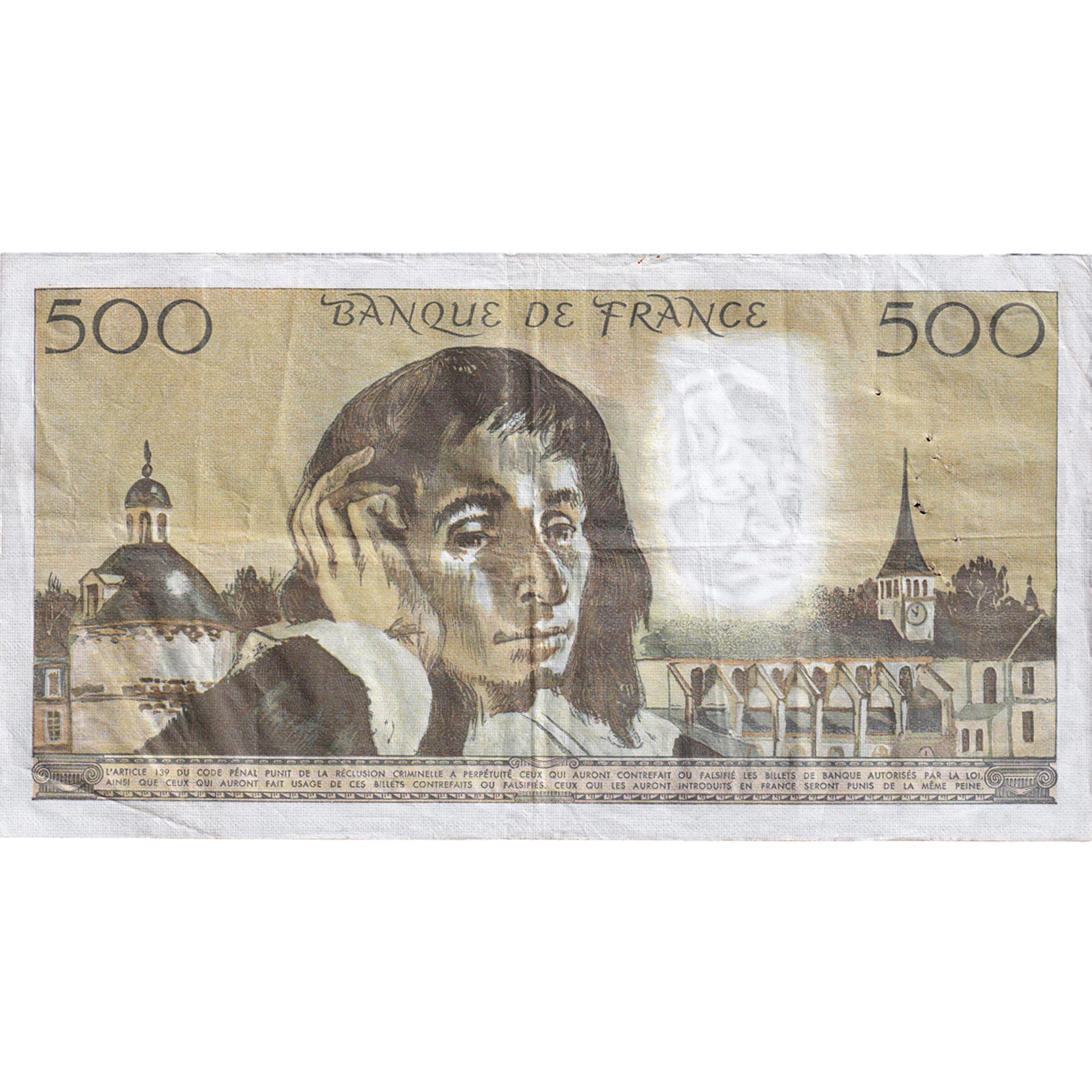 Francia, 500 Francs, Pascal, 1980, V.110, BB, Fayette:71.21