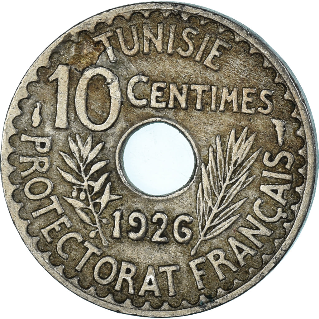 Moneta, Tunisia, 10 Centimes, 1926