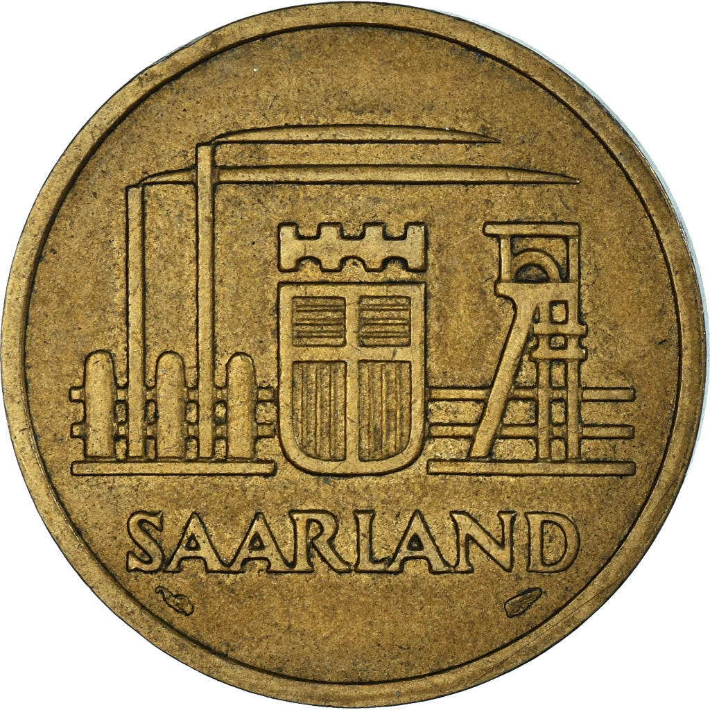 Coin, SAARLAND, 50 Franken, 1954