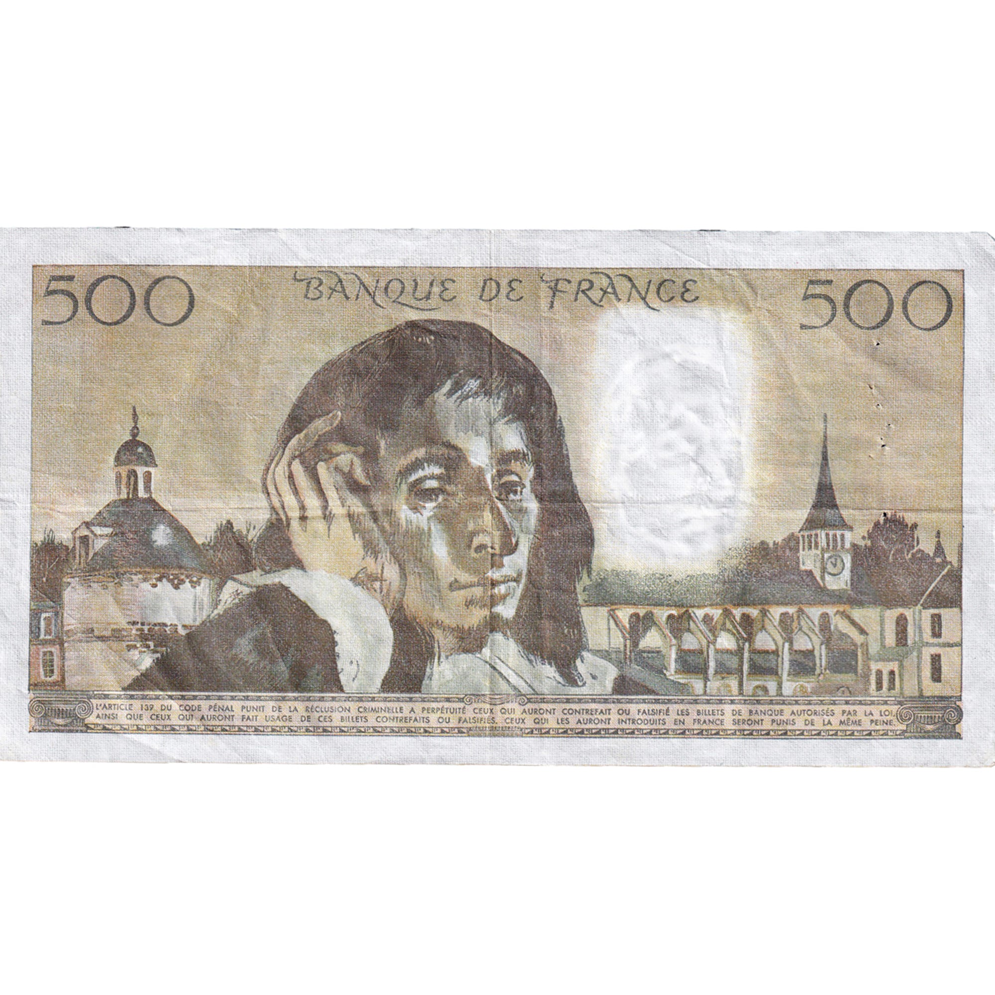 France, 500 Francs, Pascal, 1983, M.183, EF(40-45), Fayette:71.28