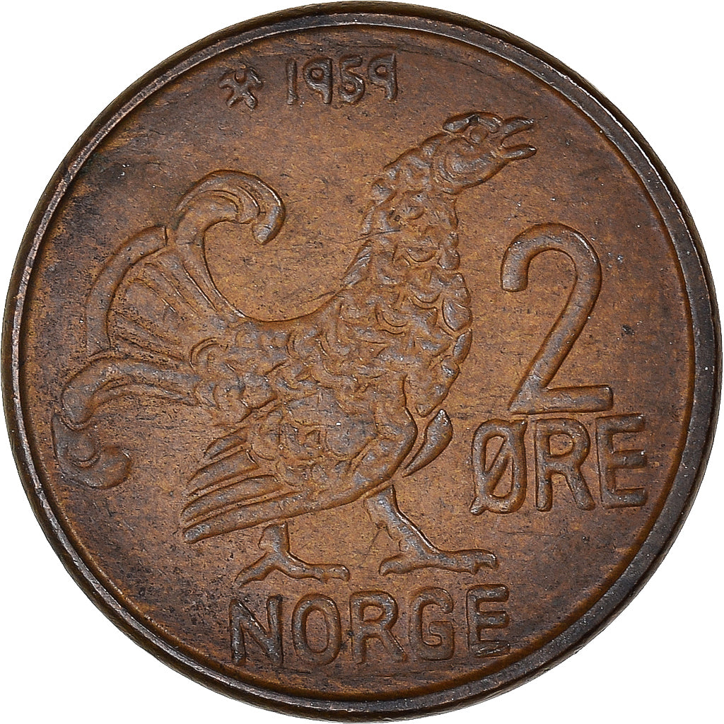 Münze, Norwegen, 2 Öre, 1959