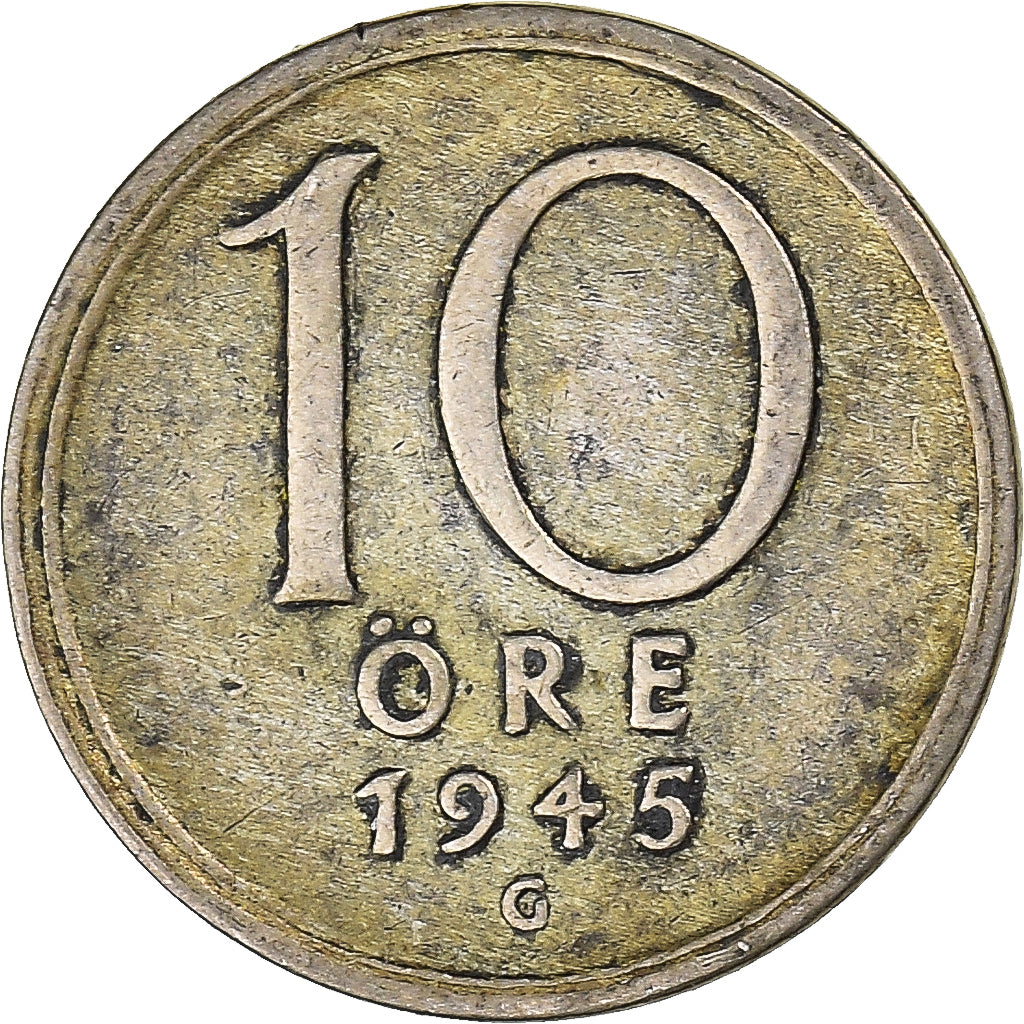 Coin, Sweden, 10 Öre, 1945