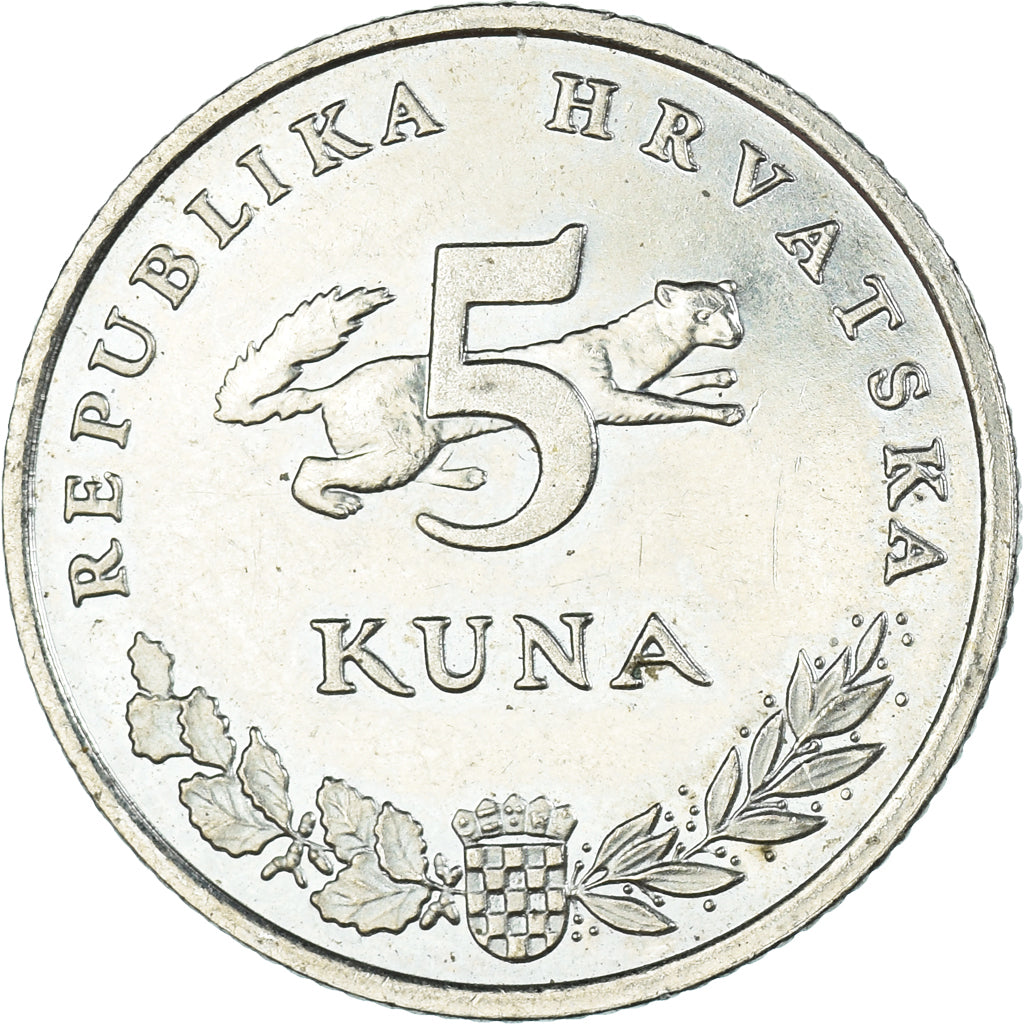 Moneta, Croazia, 5 Kuna, 2001
