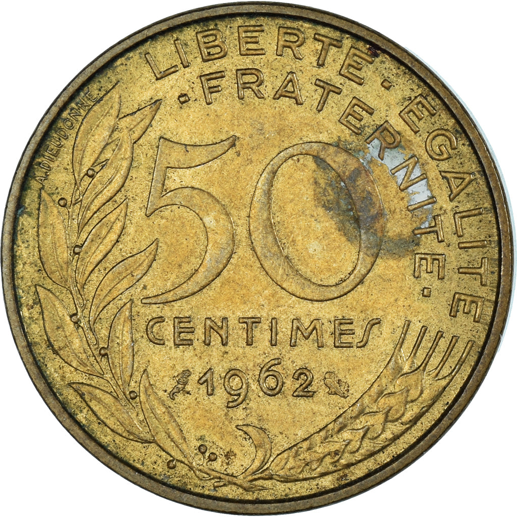 Monnaie, France, 50 Centimes, 1962