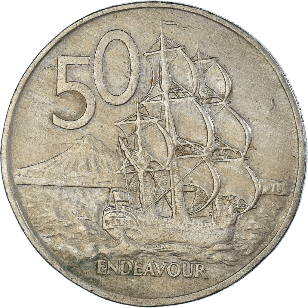 Münze, Neuseeland, 50 Cents, 1974