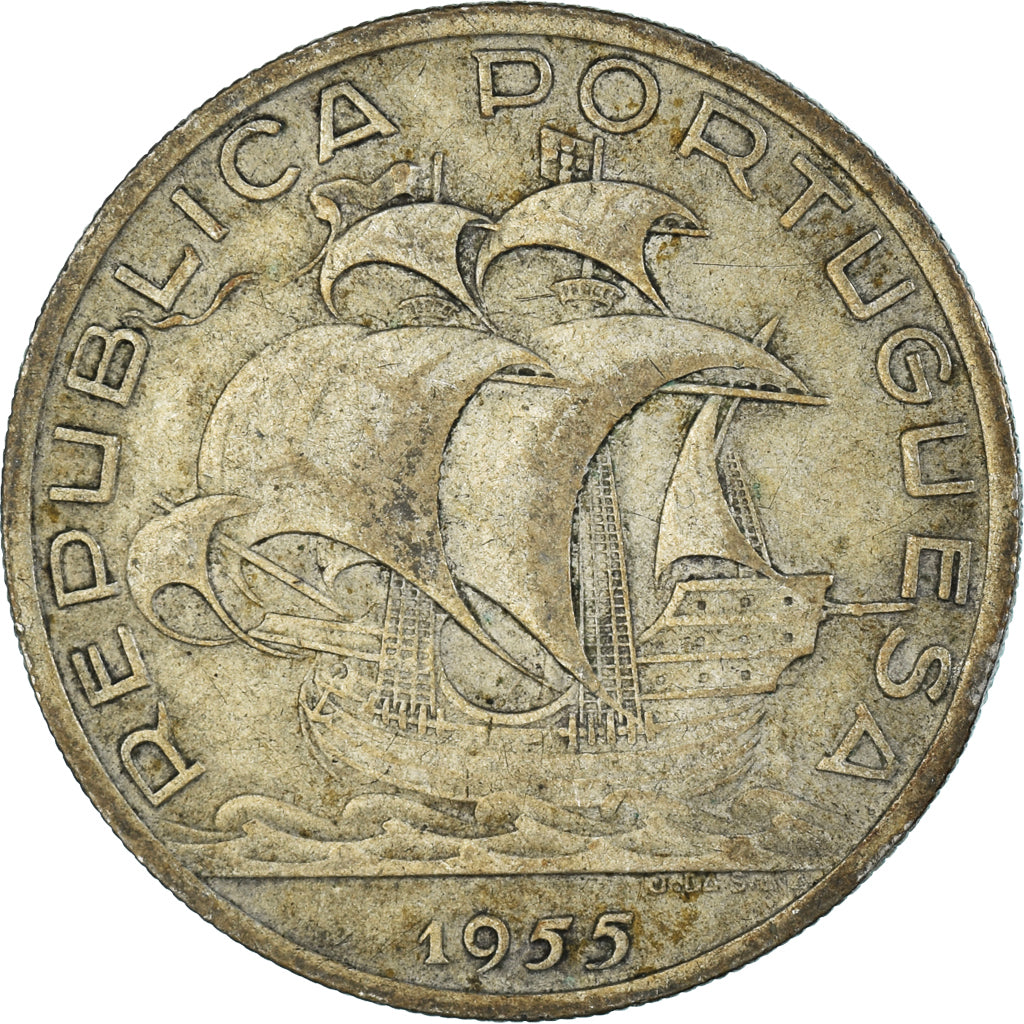 Coin, Portugal, 10 Escudos, 1955
