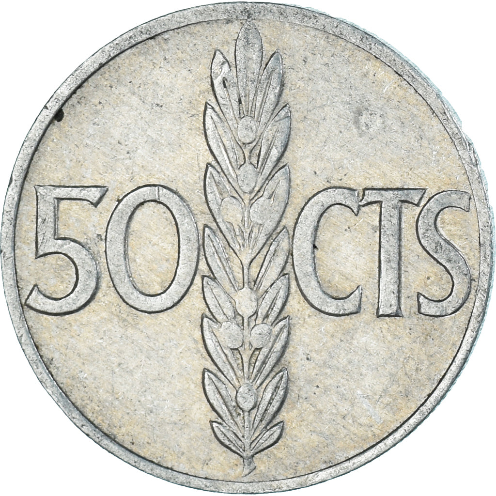 Coin, Spain, 50 Centimos, 1968
