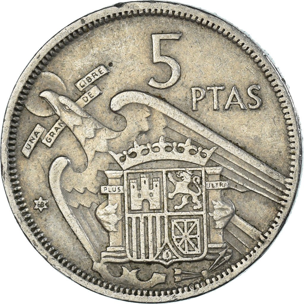 Moeda, Espanha, 5 Pesetas, 1968