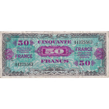 France, 50 Francs, Flag/France, 1945, 44375563, VF(30-35), Fayette:VF24.2