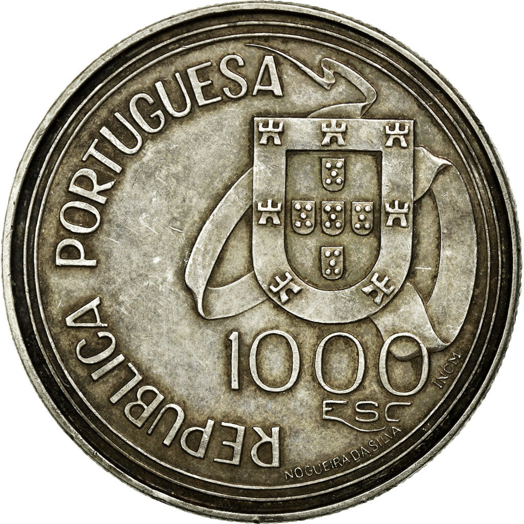 Coin, Portugal, 1000 Escudos, 1994, Lisbon, AU(55-58), Silver, KM:675