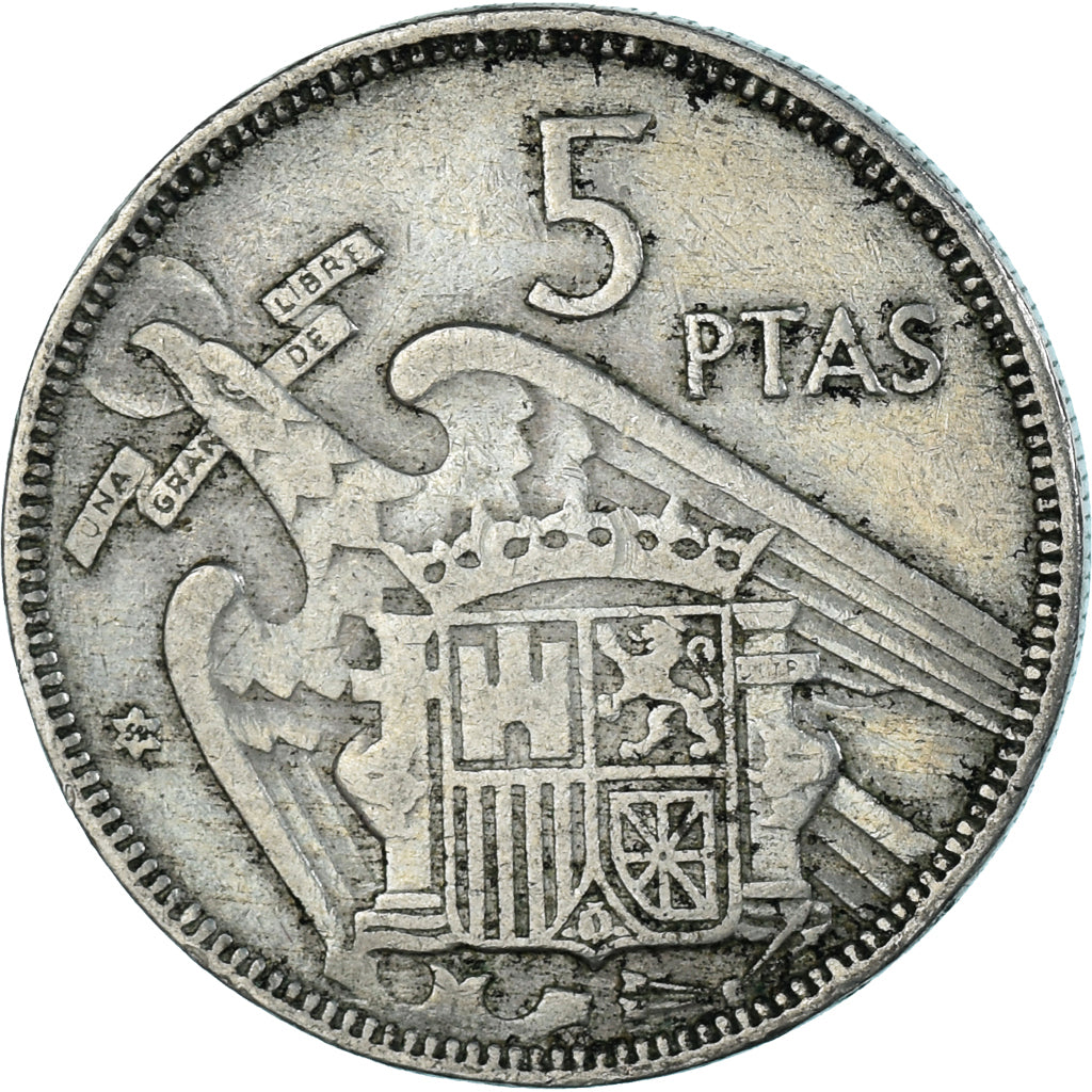 Moneta, Hiszpania, 5 Pesetas, 1959
