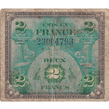 France, 2 Francs, Flag/France, 1945, 23004793, VF(20-25), Fayette:VF16.1
