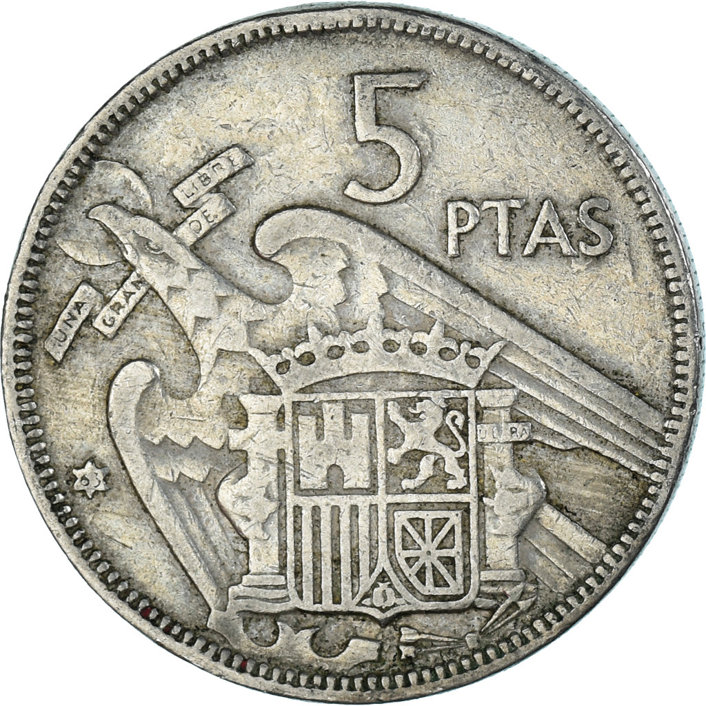 Moneta, Hiszpania, 5 Pesetas, 1963