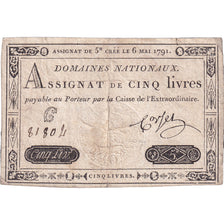 Frankreich, 5 Livres, 1791, G81802, S+, KM:A42, Lafaurie:137