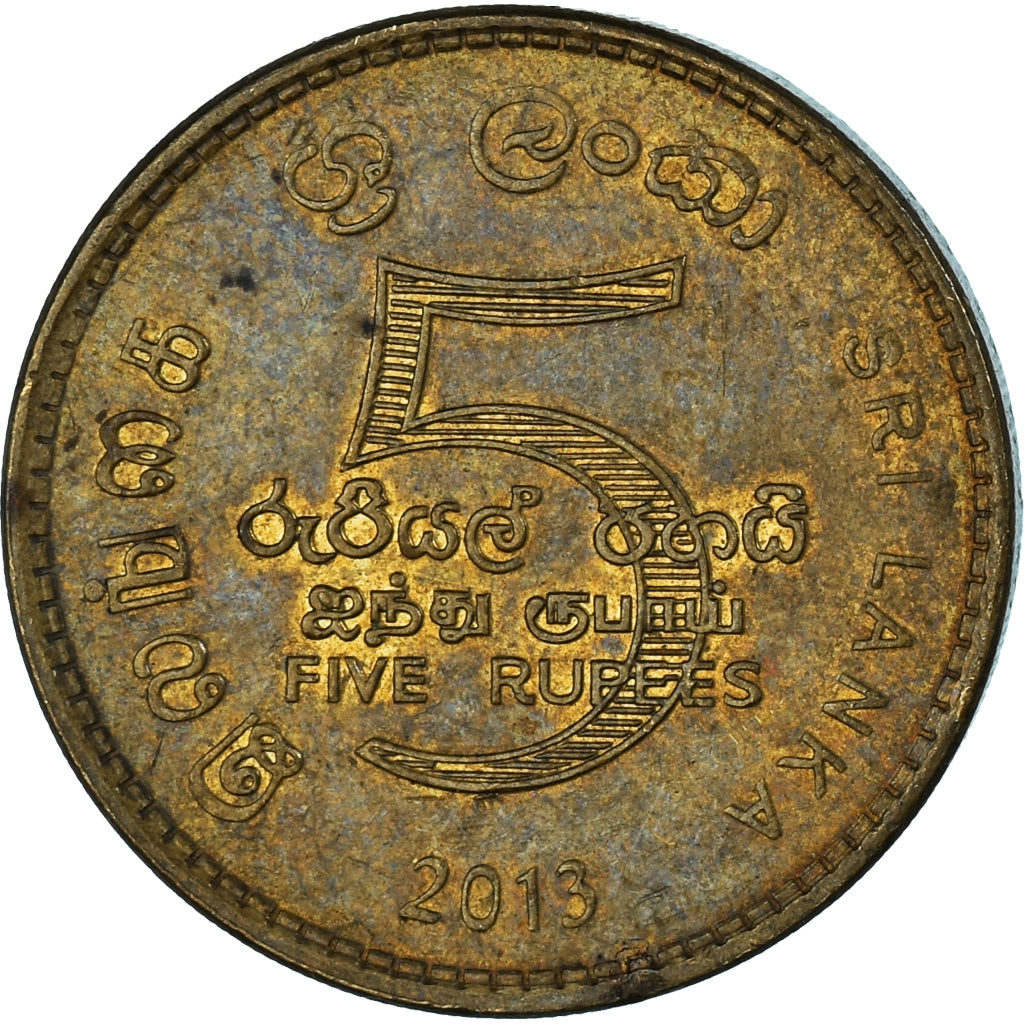 Moneda, Sri Lanka, 5 Rupees, 2013