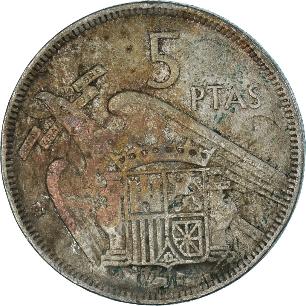 Monnaie, Espagne, 5 Pesetas, 1967