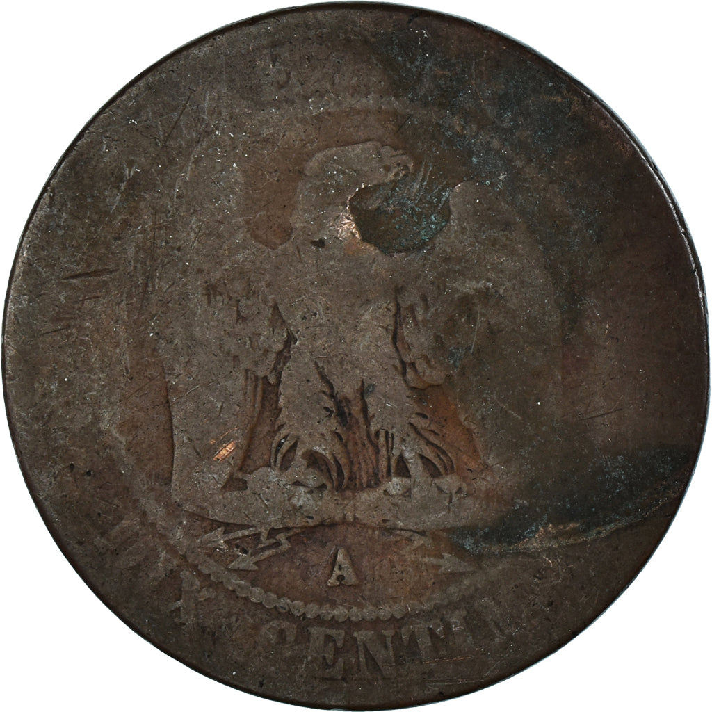 Coin, France, 10 Centimes, 1863