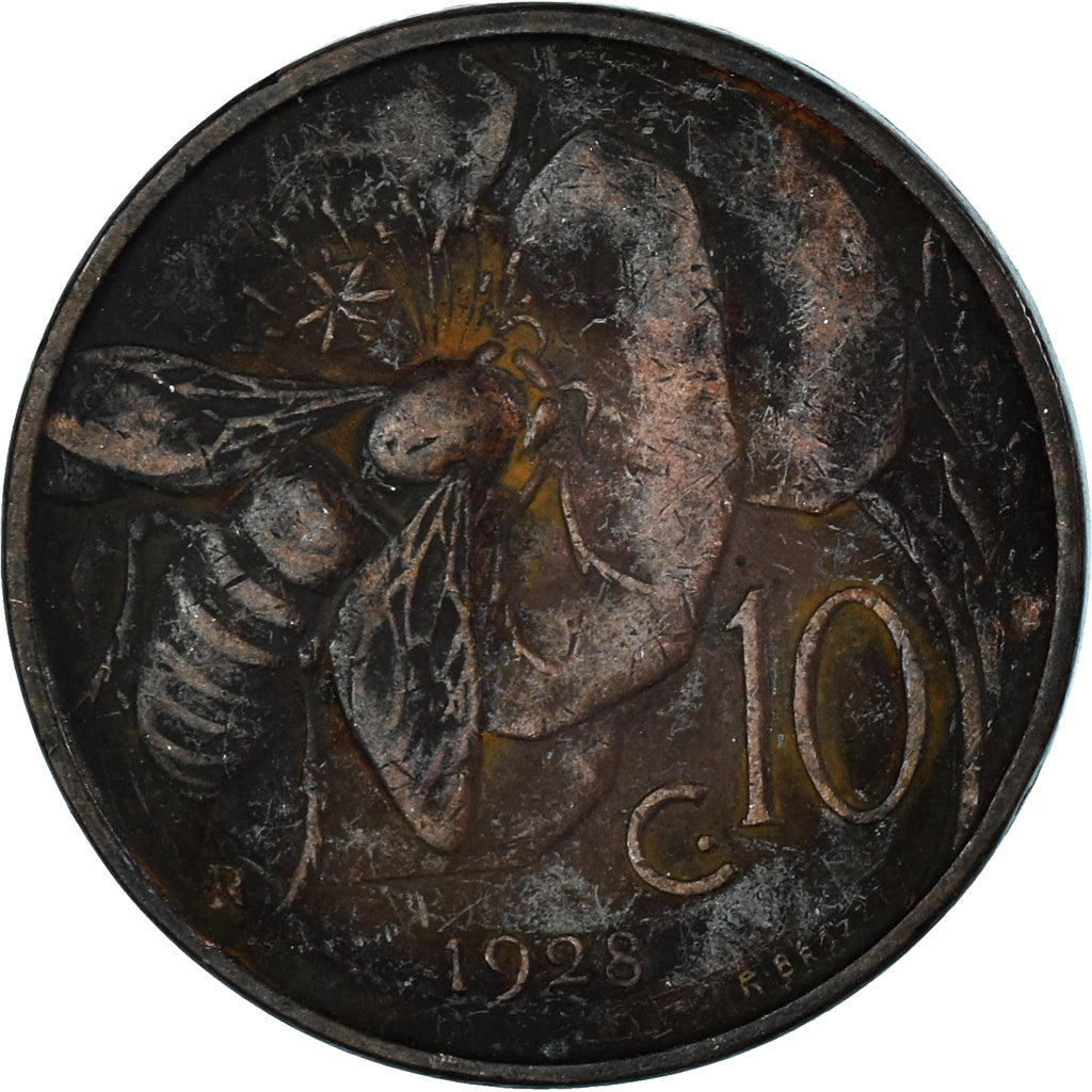 Munten, Italië, 10 Centesimi, 1928