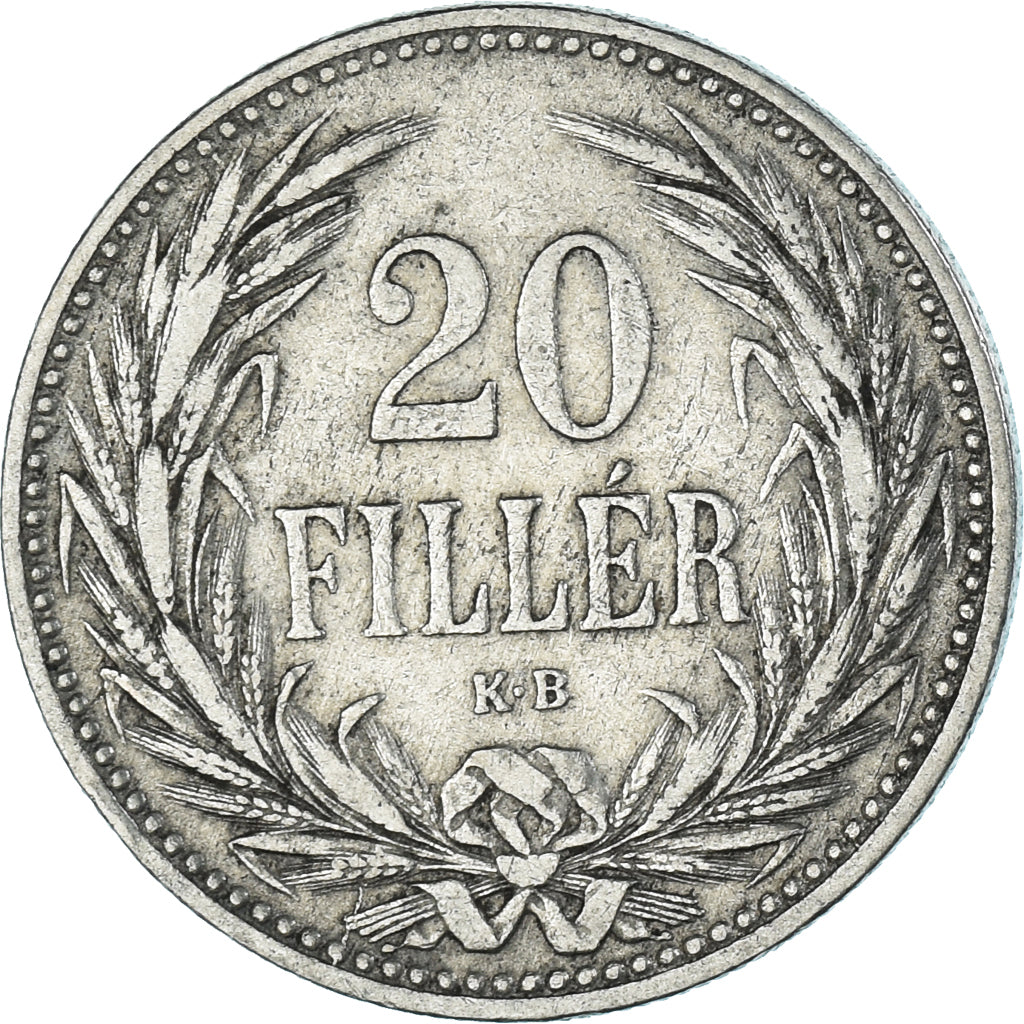 Munten, Hongarije, 20 Fillér, 1893