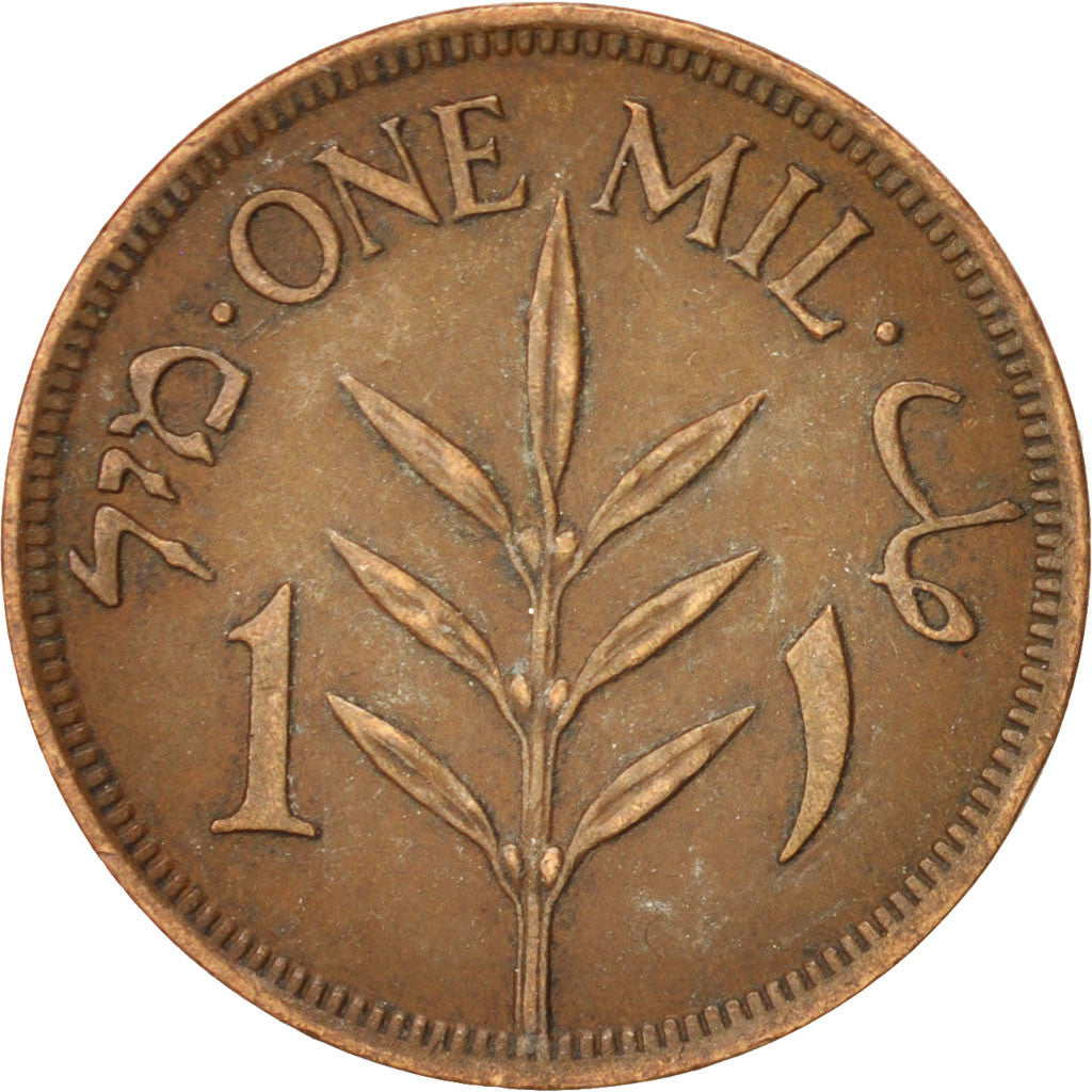 Palestine, Mil, 1927, EF(40-45), Bronze, KM:1